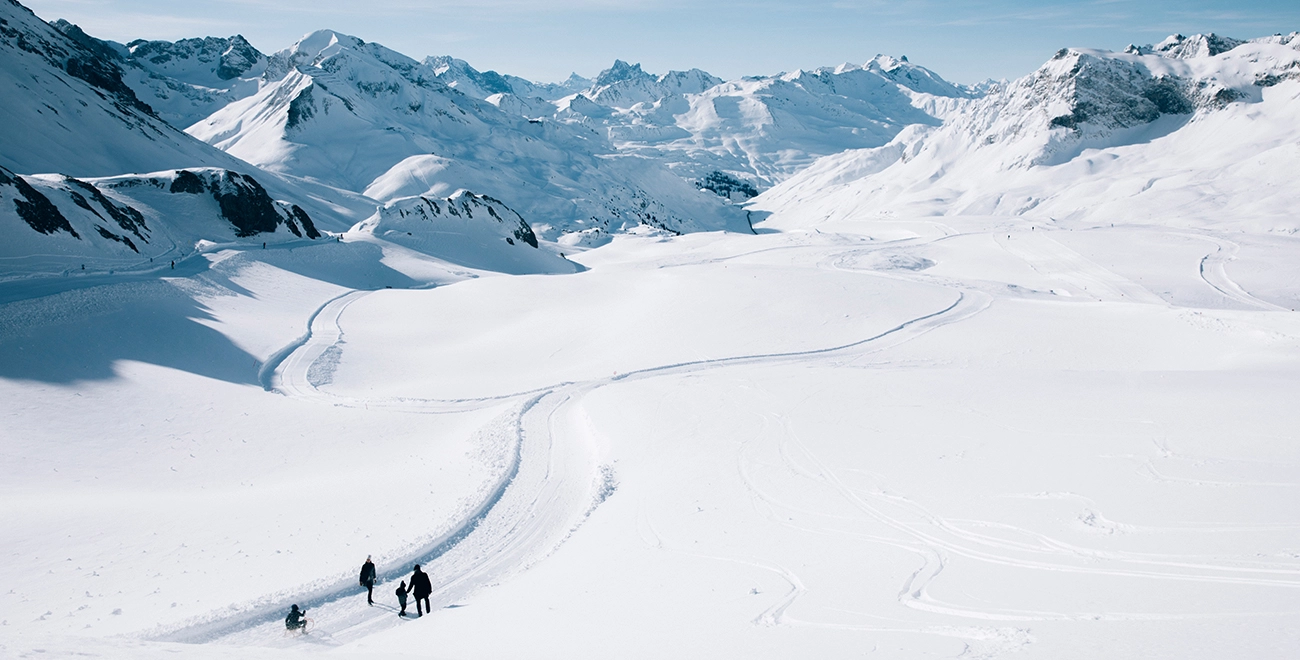 Blick auf Winterlandschaft